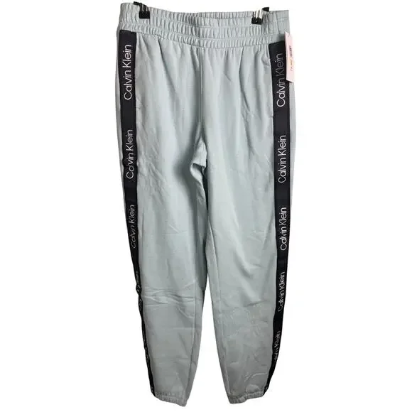 Calvin Klein Women's Fleece Logo Stripe Joggers NWOT SEA LEVEL SIZE XS - Picture 4 of 9